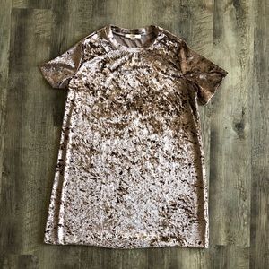 Velvet T-shirt dress.